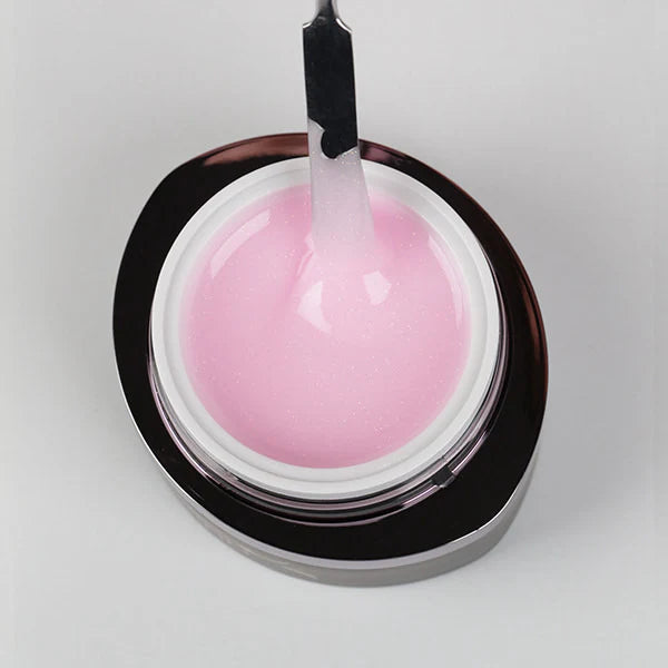Brillbird Next Level Hard Builder Gel - Shimmer Blush HEMA FREE 15ml - Kentro Beauty Supplies Ireland