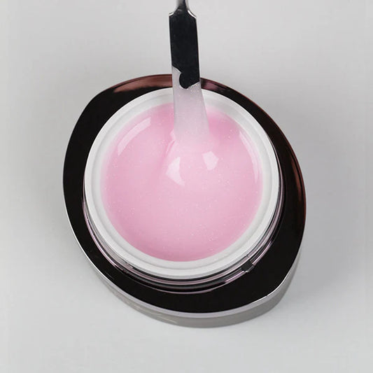 Brillbird Next Level Hard Builder Gel - Shimmer Blush HEMA FREE 15ml - Kentro Beauty Supplies Ireland