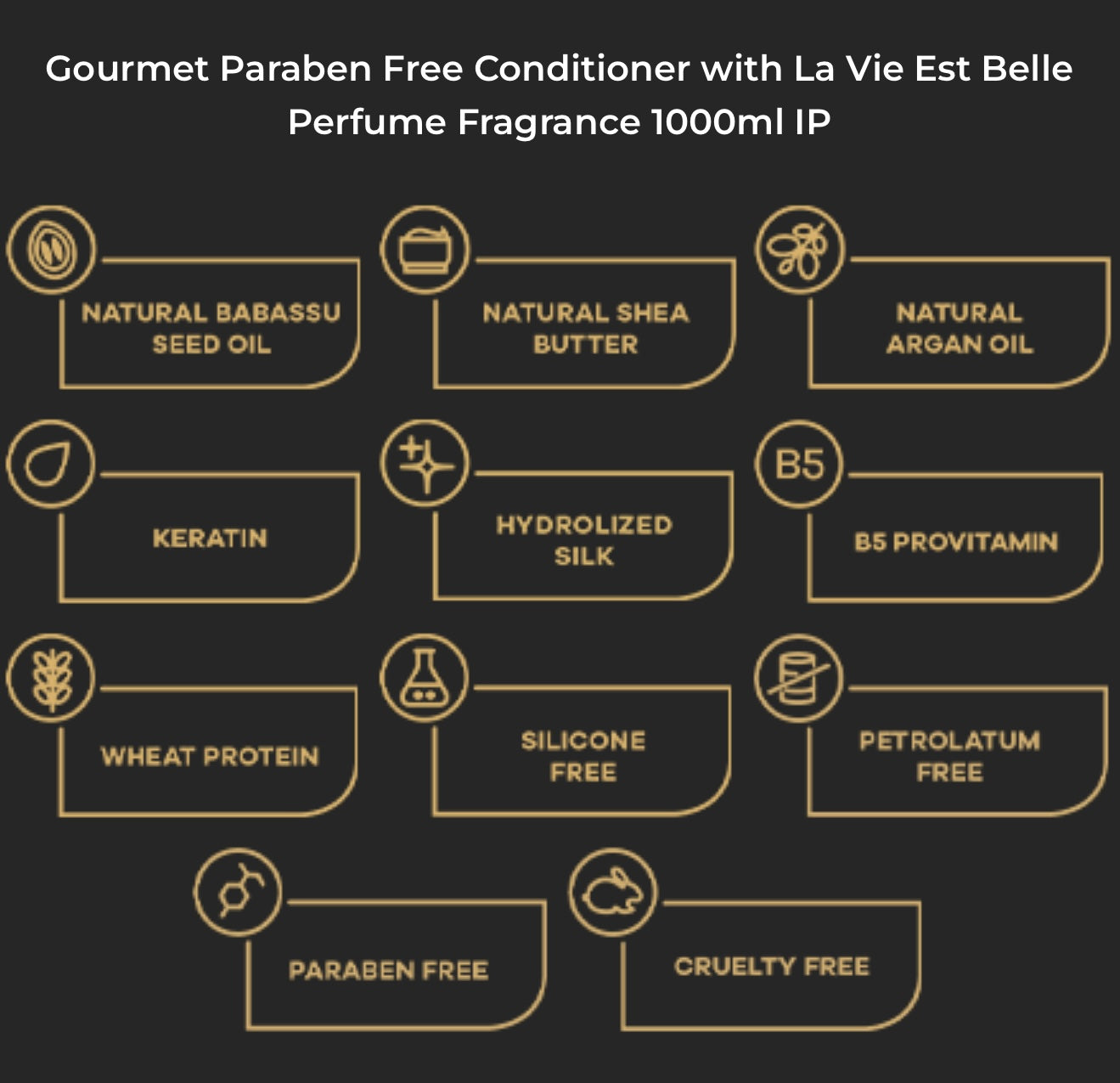 Gourmet Paraben Free Conditioner with La Vie Est Belle Perfume Fragrance - Kentro Beauty Supplies Ireland