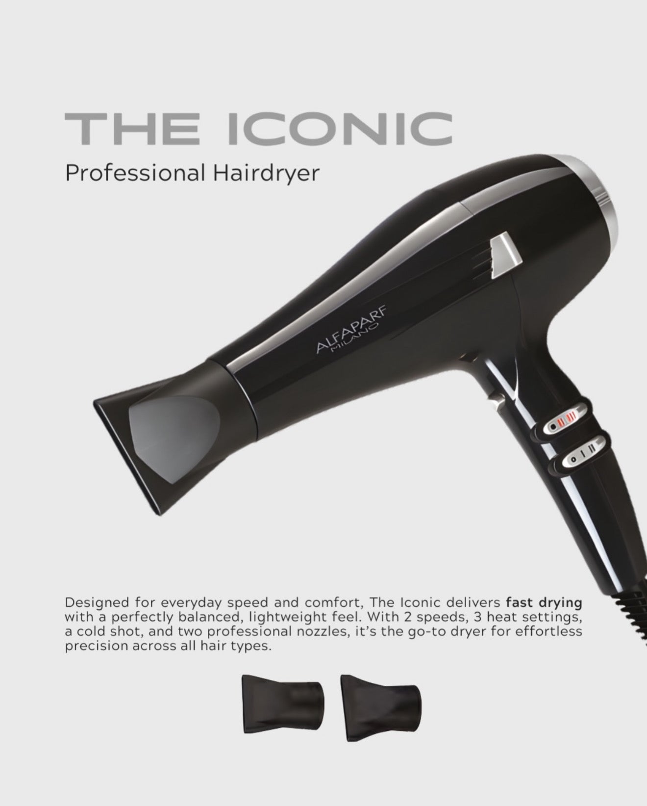 Alfaparf Protools Style Iconic Professional Hairdryer - Kentro Beauty Supplies Ireland