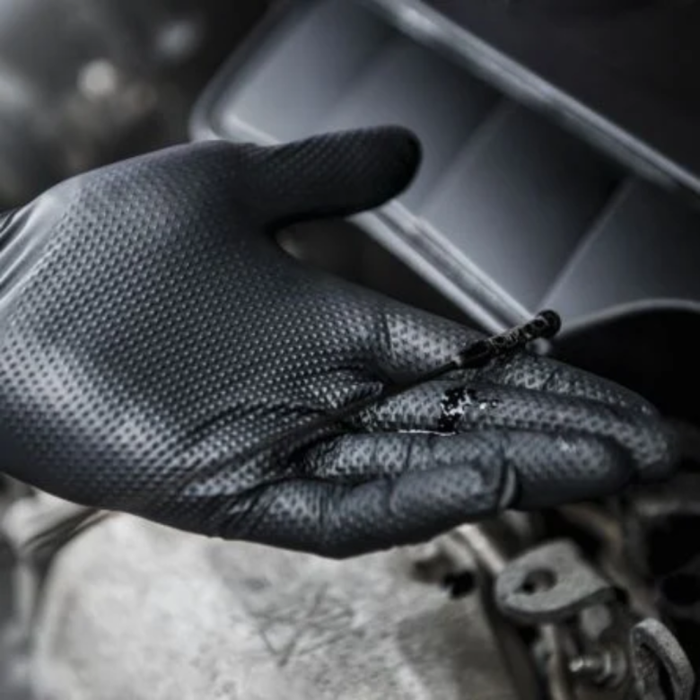 Black Diamond-Textured Nitrile Gloves - Medium