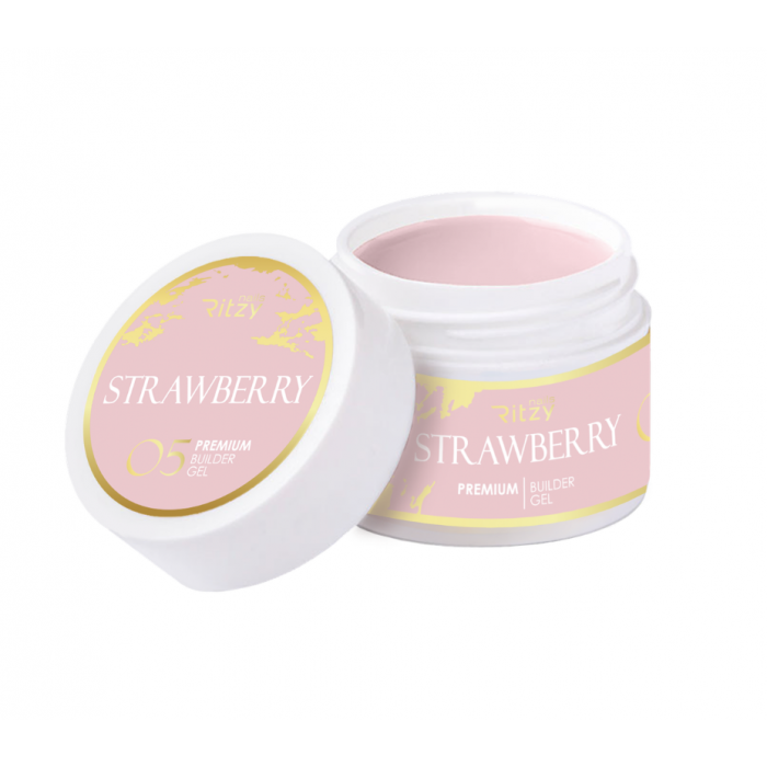 Ritzy PREMIUM Builder Gel - STRAWBERRY 05 - Kentro Beauty Supplies Ireland