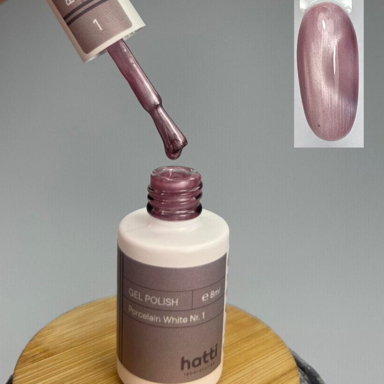 hatti Porcelain White cat eye gel polish N1/8ml - Kentro Beauty Supplies Ireland
