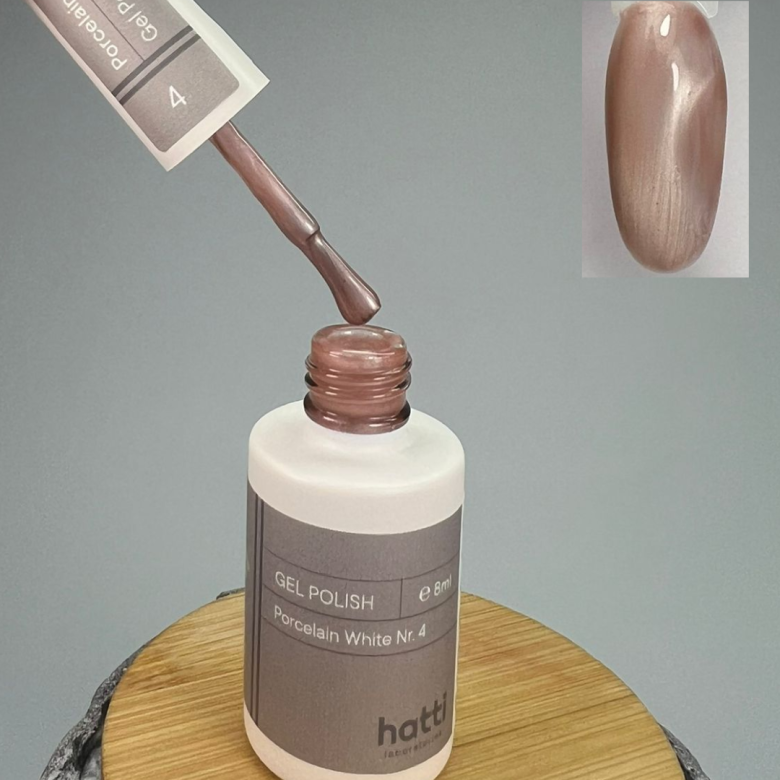hatti Porcelain White cat eye gel polish N4/8ml - Kentro Beauty Supplies Ireland