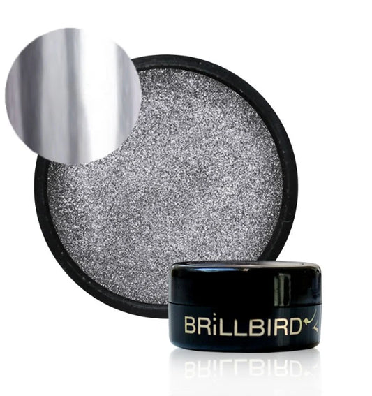Brillbird Chrome Powder - Mirror Steel - Kentro Beauty Supplies Ireland