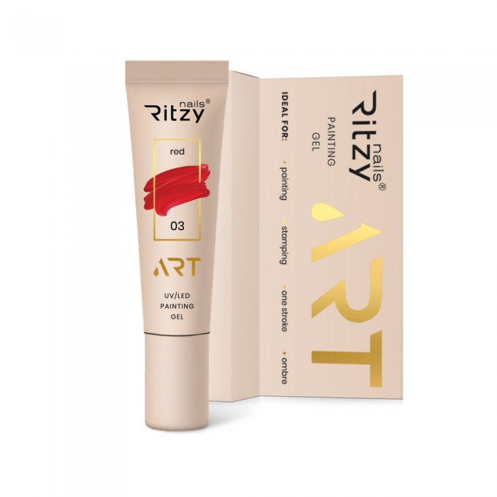 Ritzy ART GEL 03 RED 5ml - Kentro Beauty Supplies Ireland