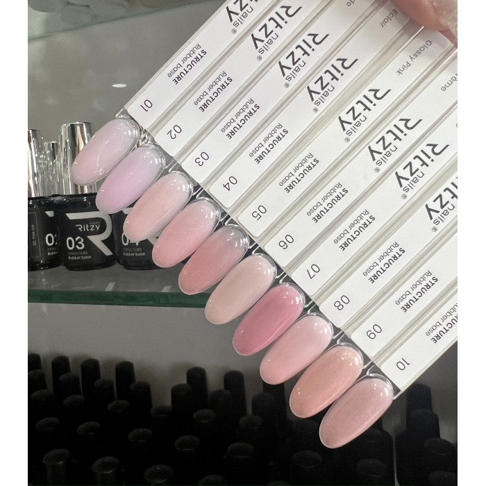 Ritzy STRUCTURE 05 GLASSY PINK Rubber Base TPO FREE