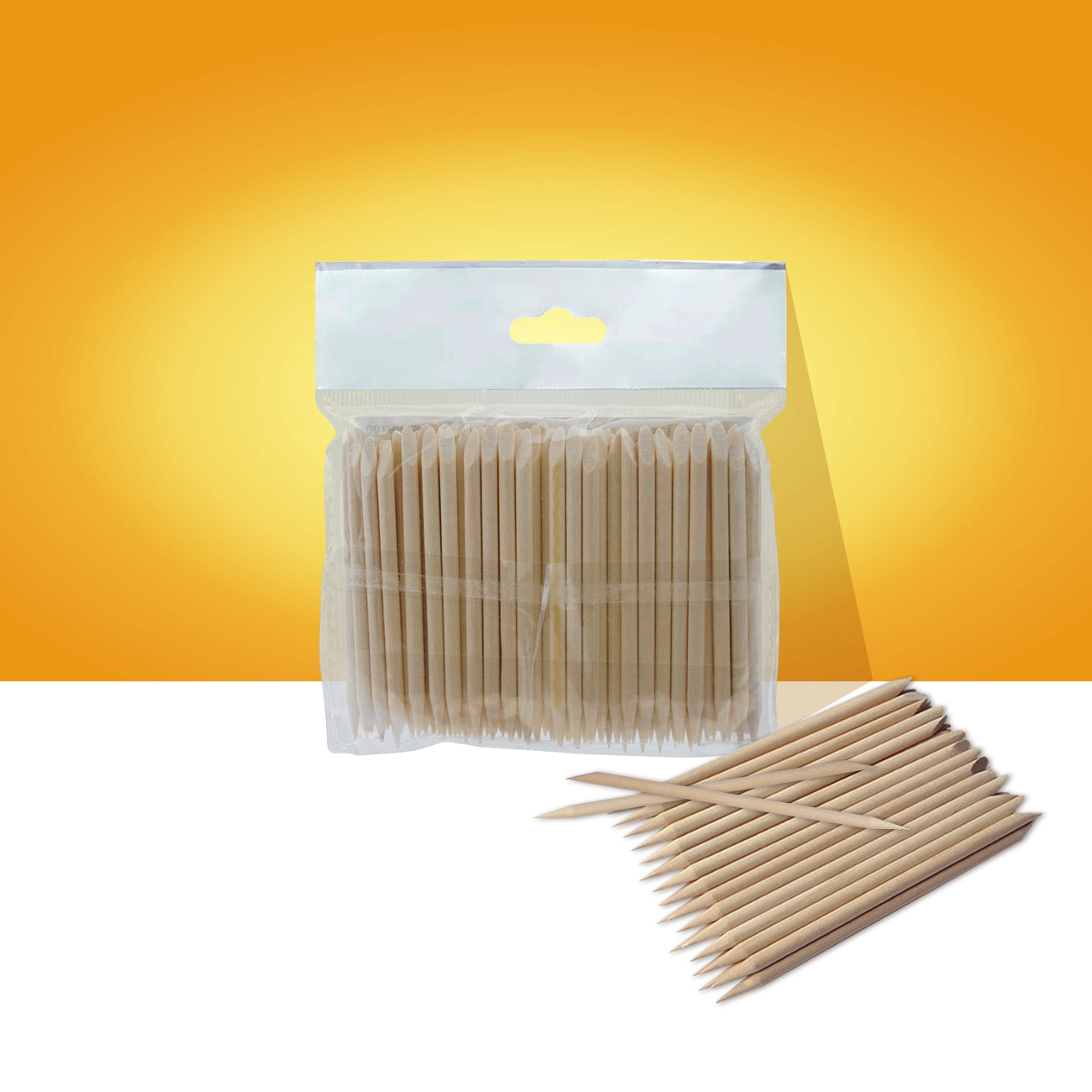 Staleks Orange Stick EXPERT Wooden (100 pcs) - Kentro Beauty Supplies Ireland