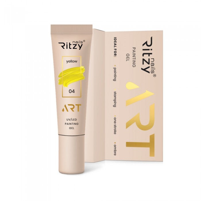 Ritzy ART GEL 04 YELLOW 5ml - Kentro Beauty Supplies Ireland