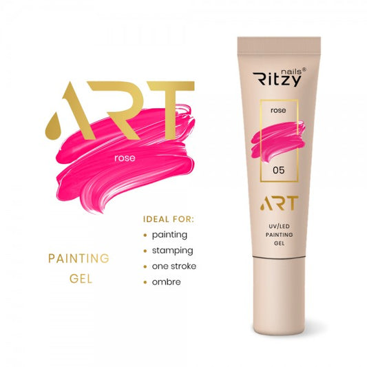 Ritzy ART Gel 05 ROSE 5ml - Kentro Beauty Supplies Ireland