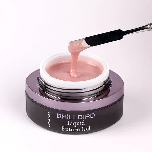 Brillbird Future Liquid Poly Gel - Shimmer Rose - Kentro Beauty Supplies Ireland