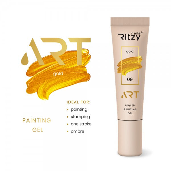 Ritzy ART Gel 09 GOLD 5ml - Kentro Beauty Supplies Ireland