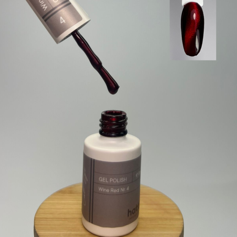 hatti Wine Red Cat Eye Gel Polish N4/8ml - Kentro Beauty Supplies Ireland