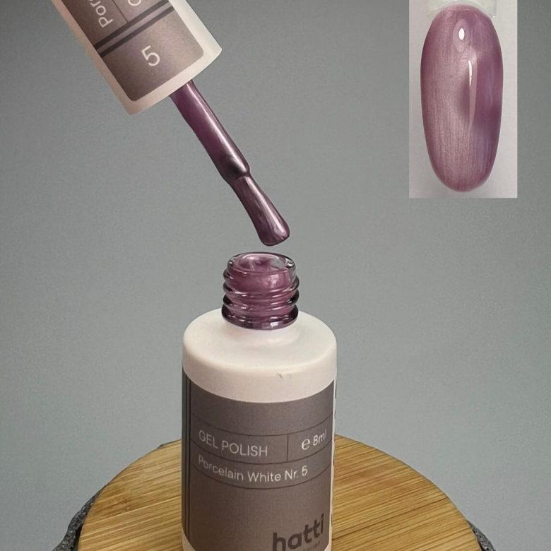 hatti Porcelain White cat eye gel polish N5/8ml - Kentro Beauty Supplies Ireland