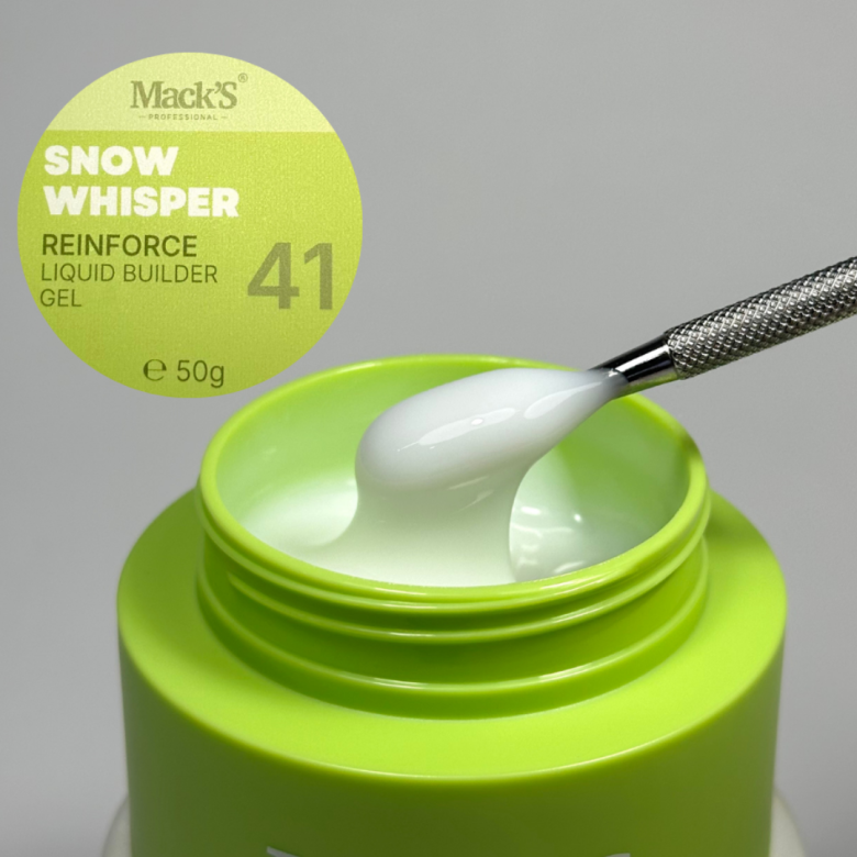 Mack’s Reinforce Builder Gel - Snow Whisper 41/50ml - Kentro Beauty Supplies Ireland
