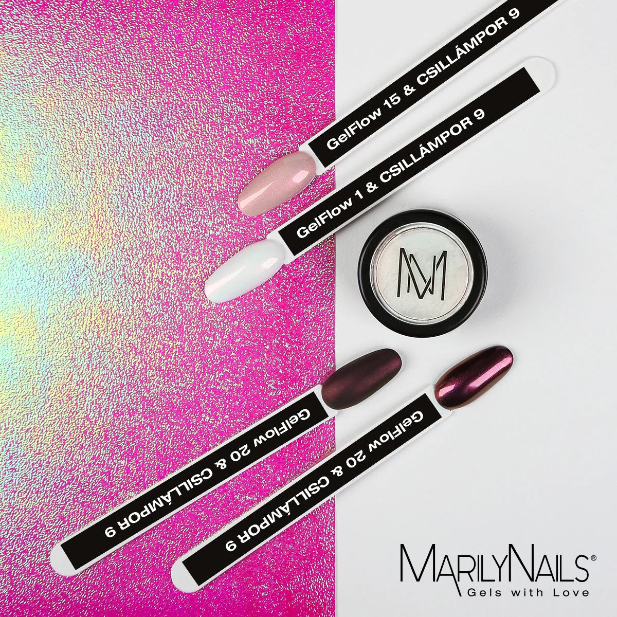 MarilyNails Chrome Powder - 9 Pink - Kentro Beauty Supplies Ireland
