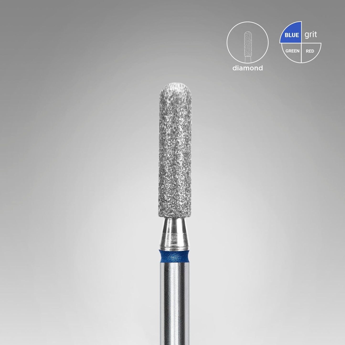 Staleks Diamond nail drill bit ROUNDED CYLINDER EXPERT head diameter 2,5mm /working part 10mm - Kentro Beauty Supplies Ireland