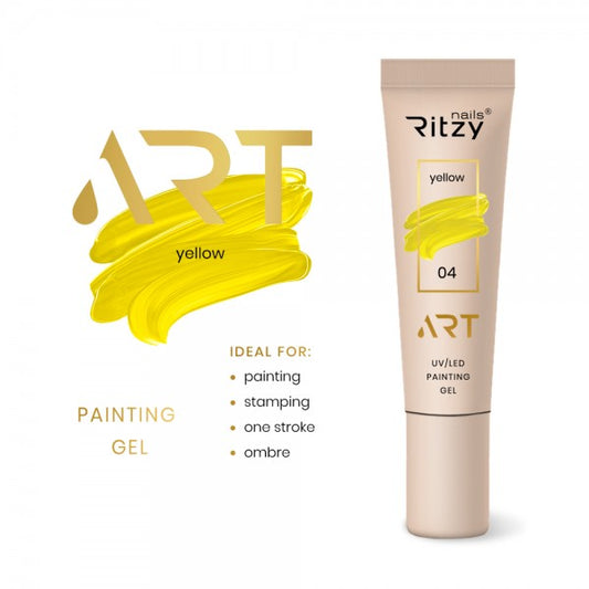 Ritzy ART GEL 04 YELLOW 5ml - Kentro Beauty Supplies Ireland