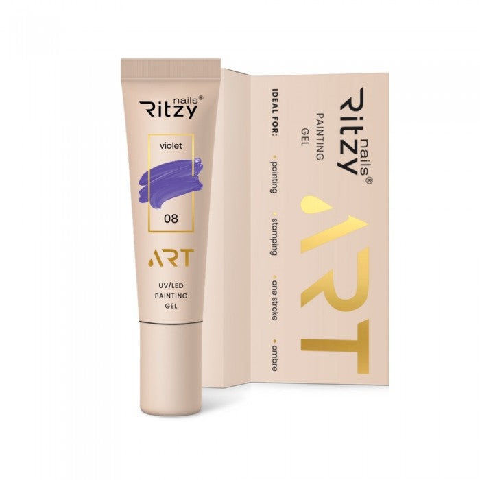 Ritzy ART Gel 08 VIOLET 5ml - Kentro Beauty Supplies Ireland