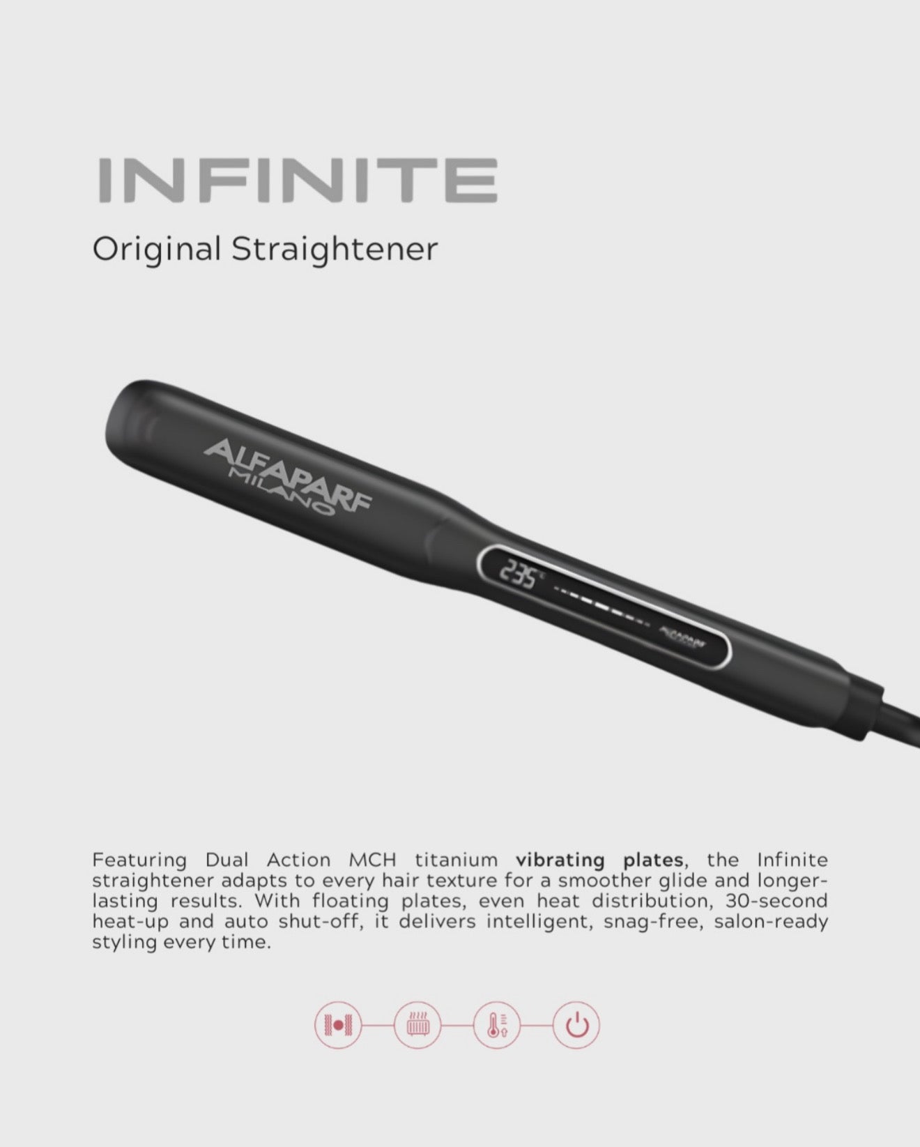 Alfaparf Protools Infinite Straightener - Kentro Beauty Supplies Ireland
