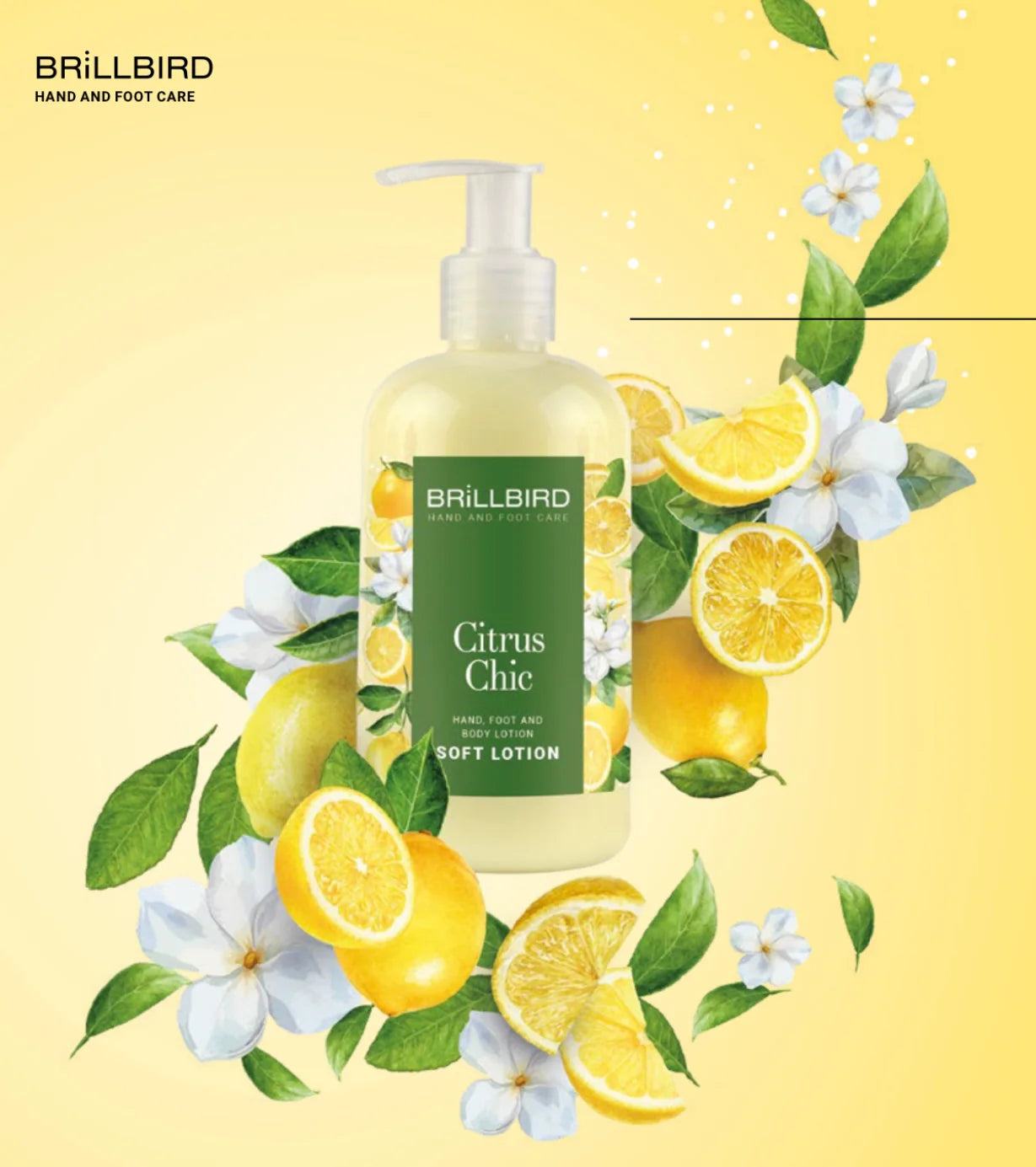 Brillbird Hand & Foot Soft Lotion - Citrus Chic - Kentro Beauty Supplies Ireland