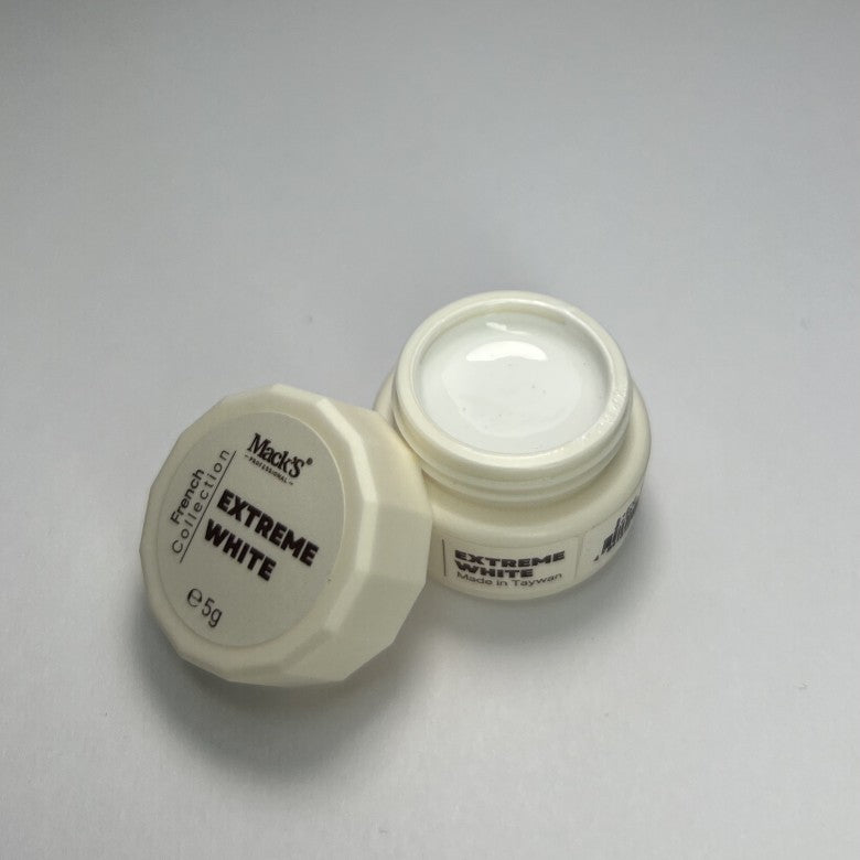 Mack’s Gel Paint - Extreme White 5ml - Kentro Beauty Supplies Ireland