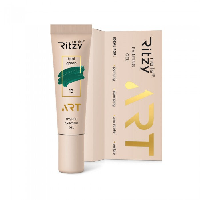 Ritzy ART Gel 16 TEAL GREEN 5ml - Kentro Beauty Supplies Ireland