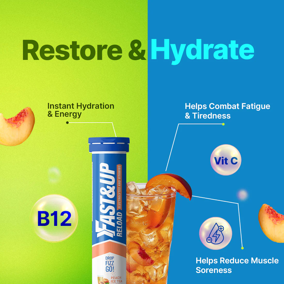 FAST&UP Reload Electrolytes & Vitamins - Kentro Beauty Supplies Ireland