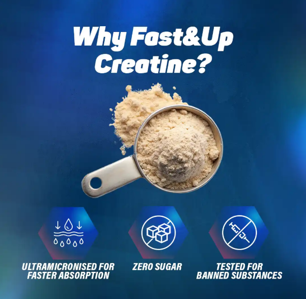 FAST&UP Creatine Powder Supplement - Unflavored 250g - Kentro Beauty Supplies Ireland