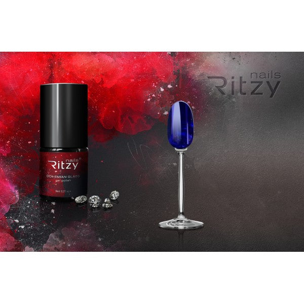 Ritzy BOHEMIAN GLASS Gel Polish - Blue - Kentro Beauty Supplies Ireland