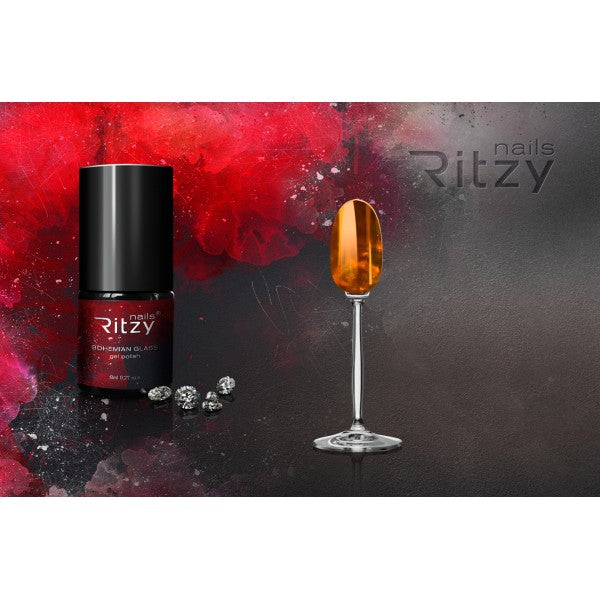 Ritzy BOHEMIAN GLASS Gel Polish - Yellow - Kentro Beauty Supplies Ireland
