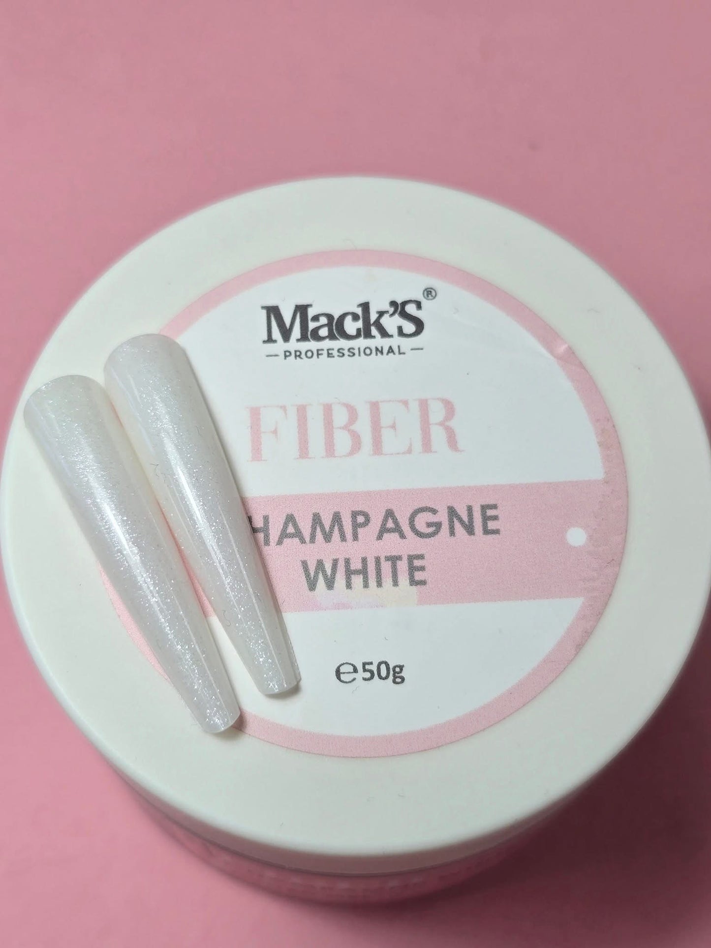 Mack’s Fiber Builder Gel - Champagne White - Kentro Beauty Supplies Ireland