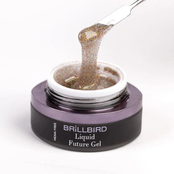 Brillbird Future Liquid Light Reflective Poly Gel - Gold 15ml