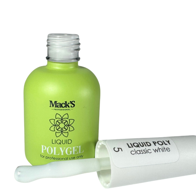 Mack’s Liquid PolyGel - Classic White 5 - Kentro Beauty Supplies Ireland