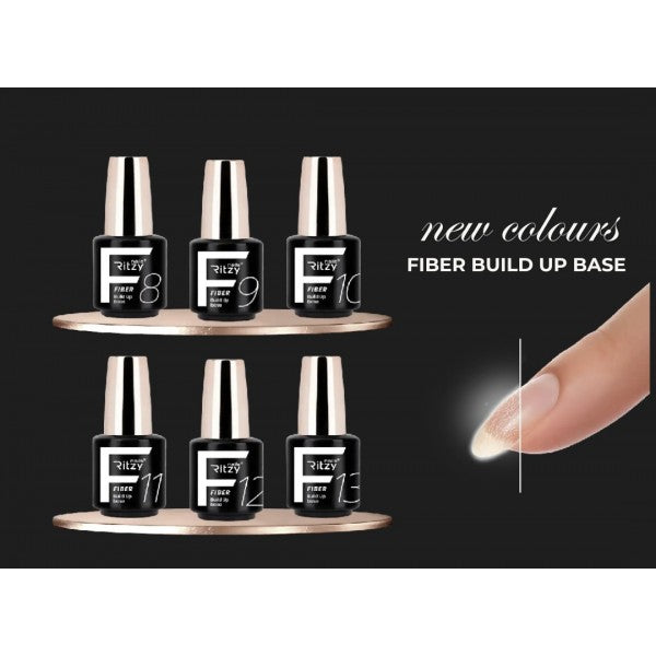 Ritzy FIBER Build Up Base Set of 6 (New Colours) - Kentro Beauty Supplies Ireland