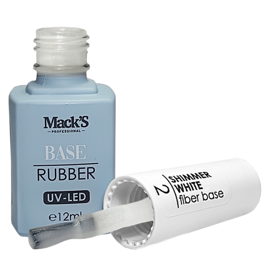 Mack’s Fiber Cover Base - Shimmer White 2 - Kentro Beauty Supplies Ireland