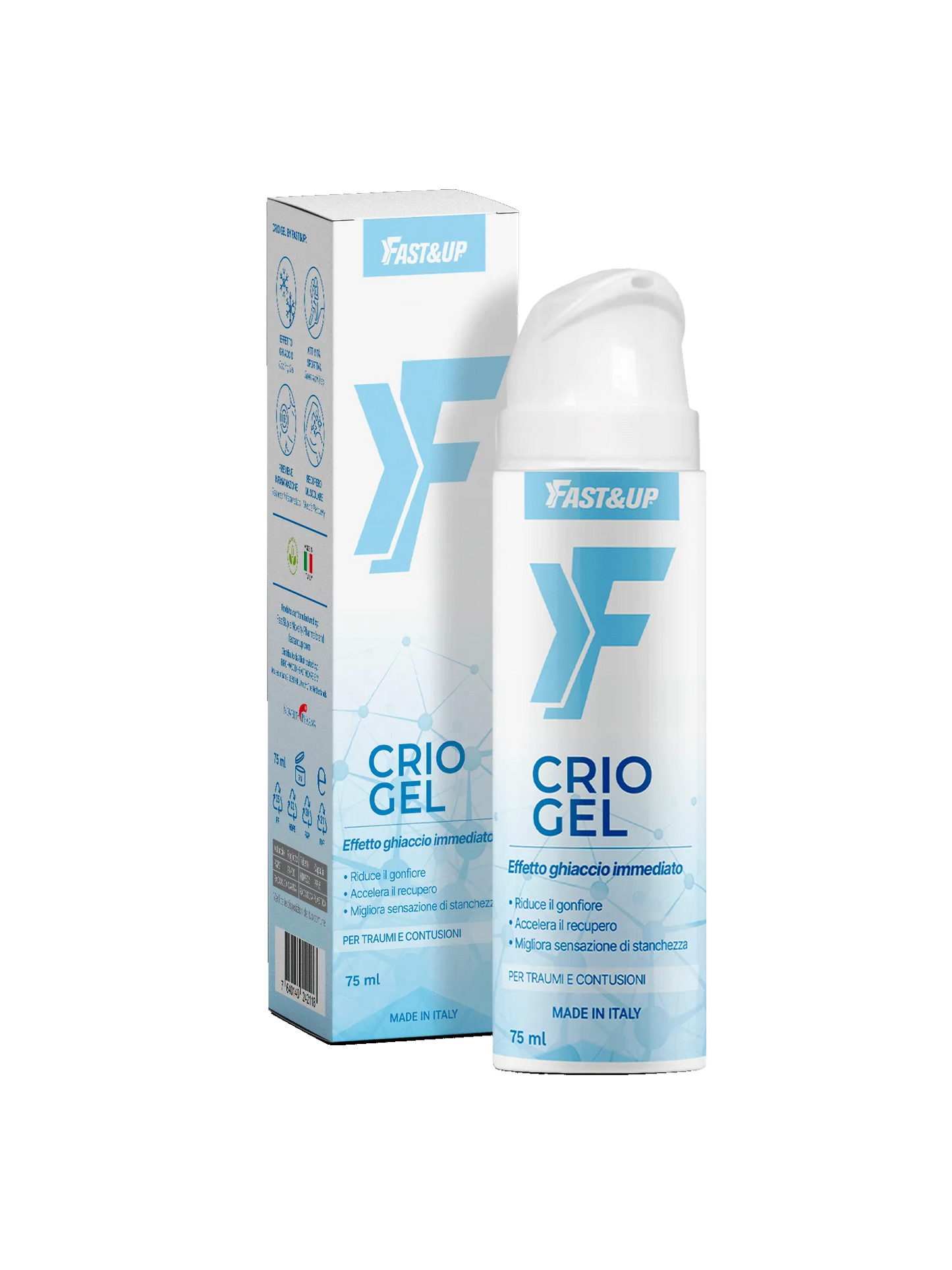 FAST&UP Crio Gel - NON-GREASY PAIN RELIEVER GEL 75ml - Kentro Beauty Supplies Ireland