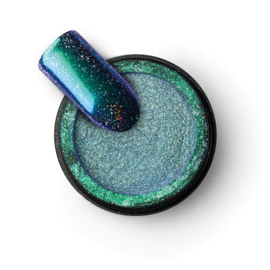 Brillbird Chrome Powder Diamond Holo Turquoise - Kentro Beauty Supplies Ireland