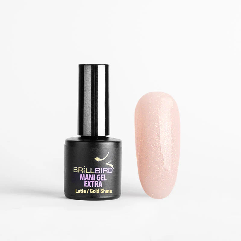 BB Mani Extra Gel in a Bottle - Latte Gold Shine - Kentro Beauty Supplies Ireland