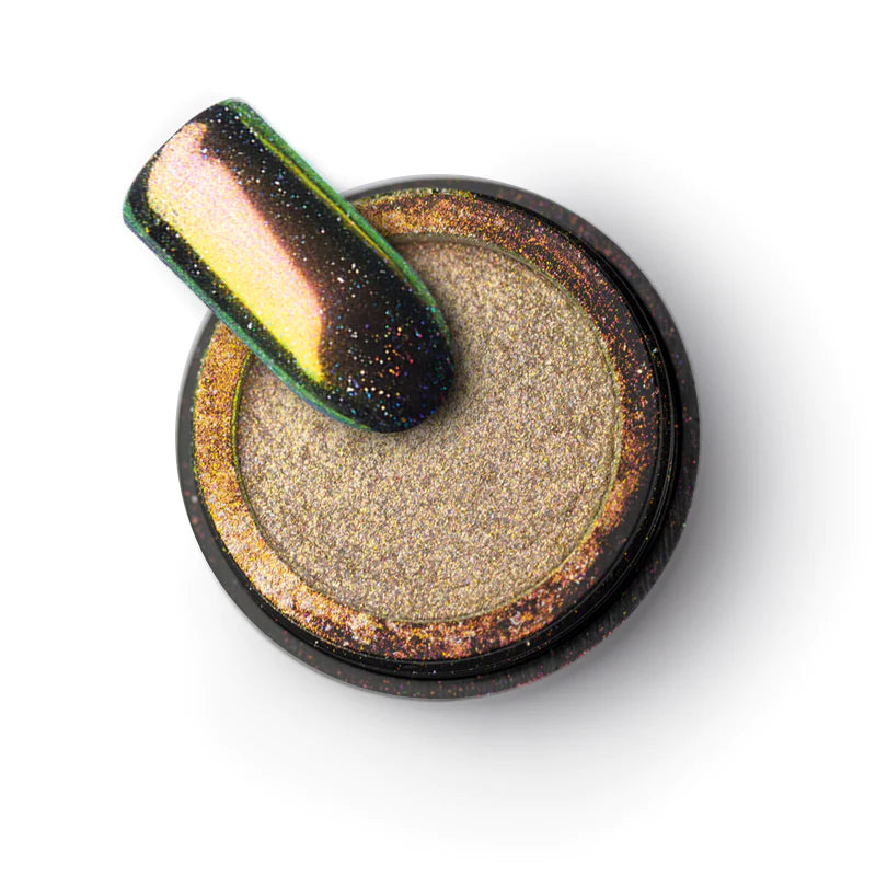 Brillbird Chrome Powder - Diamond Holo Gold - Kentro Beauty Supplies Ireland