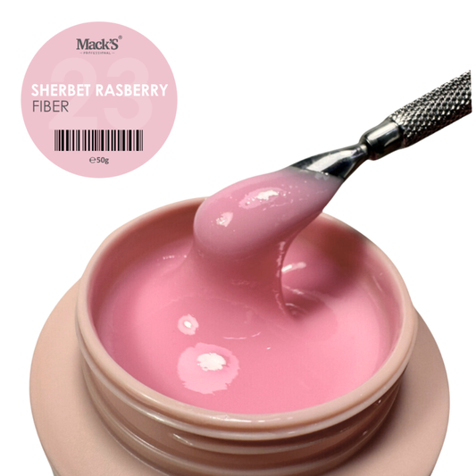 Mack’s Fiber Builder Gel - Sherbet Raspberry 50ml - Kentro Beauty Supplies Ireland