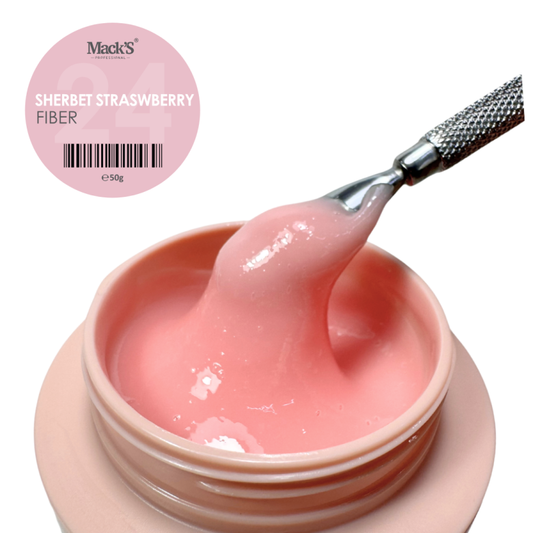 Mack’s Fiber Builder Gel - Sherbet Strawberry - Kentro Beauty Supplies Ireland