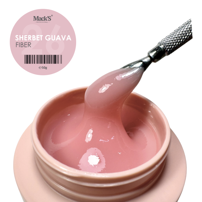 Mack’s Fiber Builder Gel - Sherbet Guava - Kentro Beauty Supplies Ireland