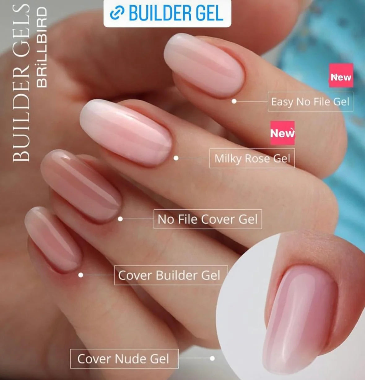 Brillbird Cover Nude Hard Builder Gel - Kentro Beauty Supplies Ireland