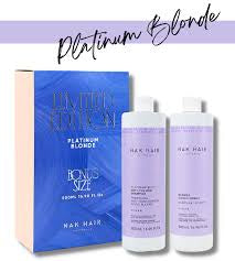 NAK Hair Platinum Blonde Shampoo & Conditioner DUO 500ml - LIMITED EDITION - Kentro Beauty Supplies Ireland