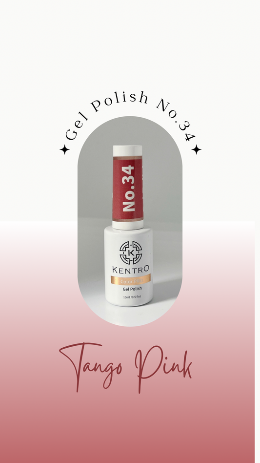 Kentro Color PRO Gel Polish 10ml - Tango Pink No.34 - Kentro Beauty Supplies Ireland