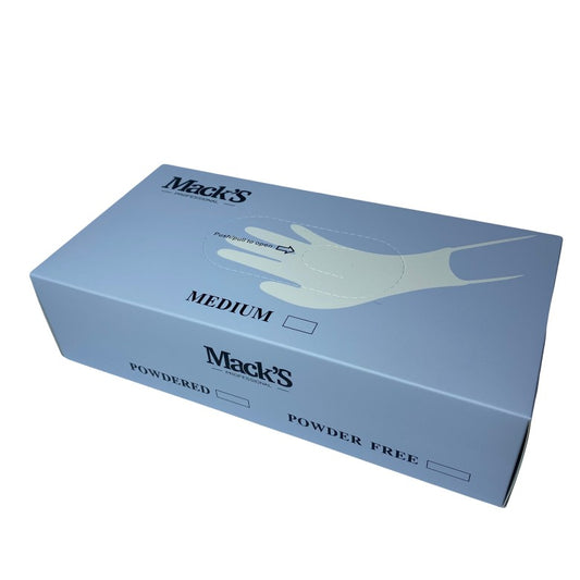 Mack’s Nitrile Gloves M Blue - Kentro Beauty Supplies Ireland