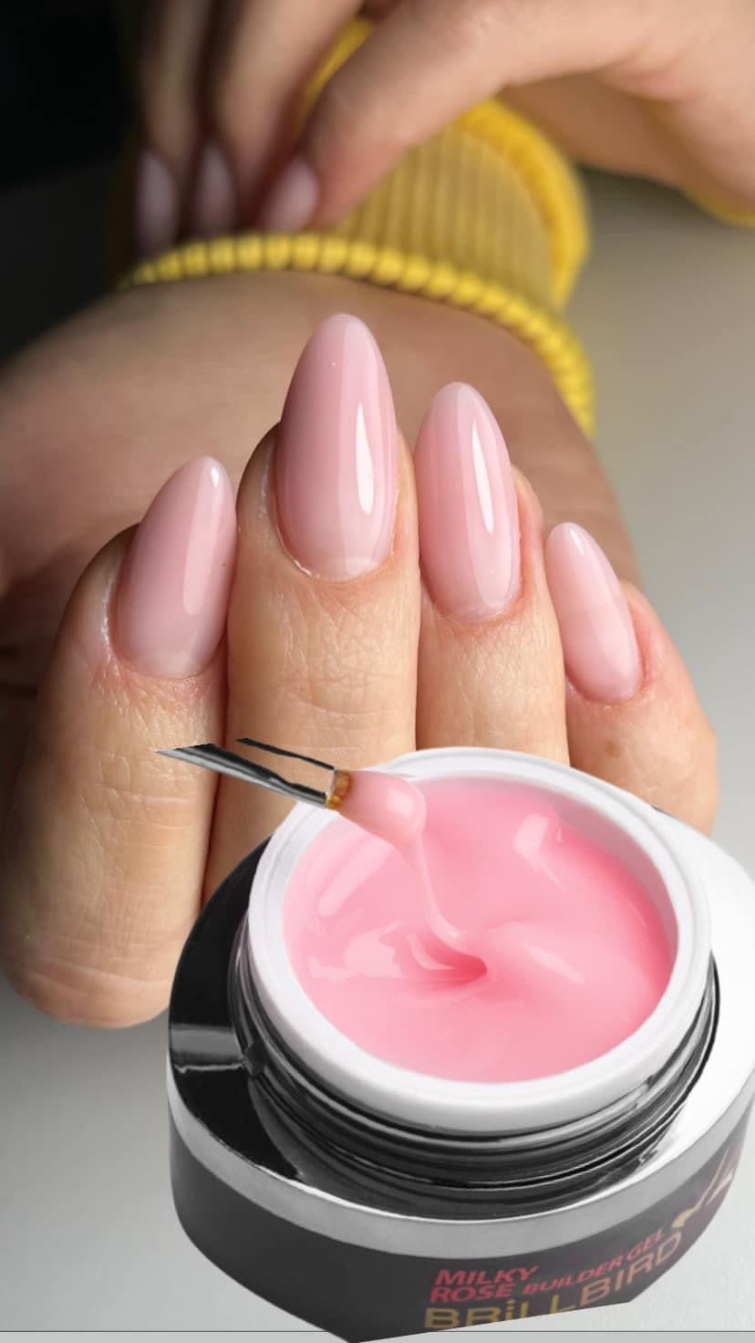 Brillbird Milky Rose Hard Builder Gel - Kentro Beauty Supplies Ireland