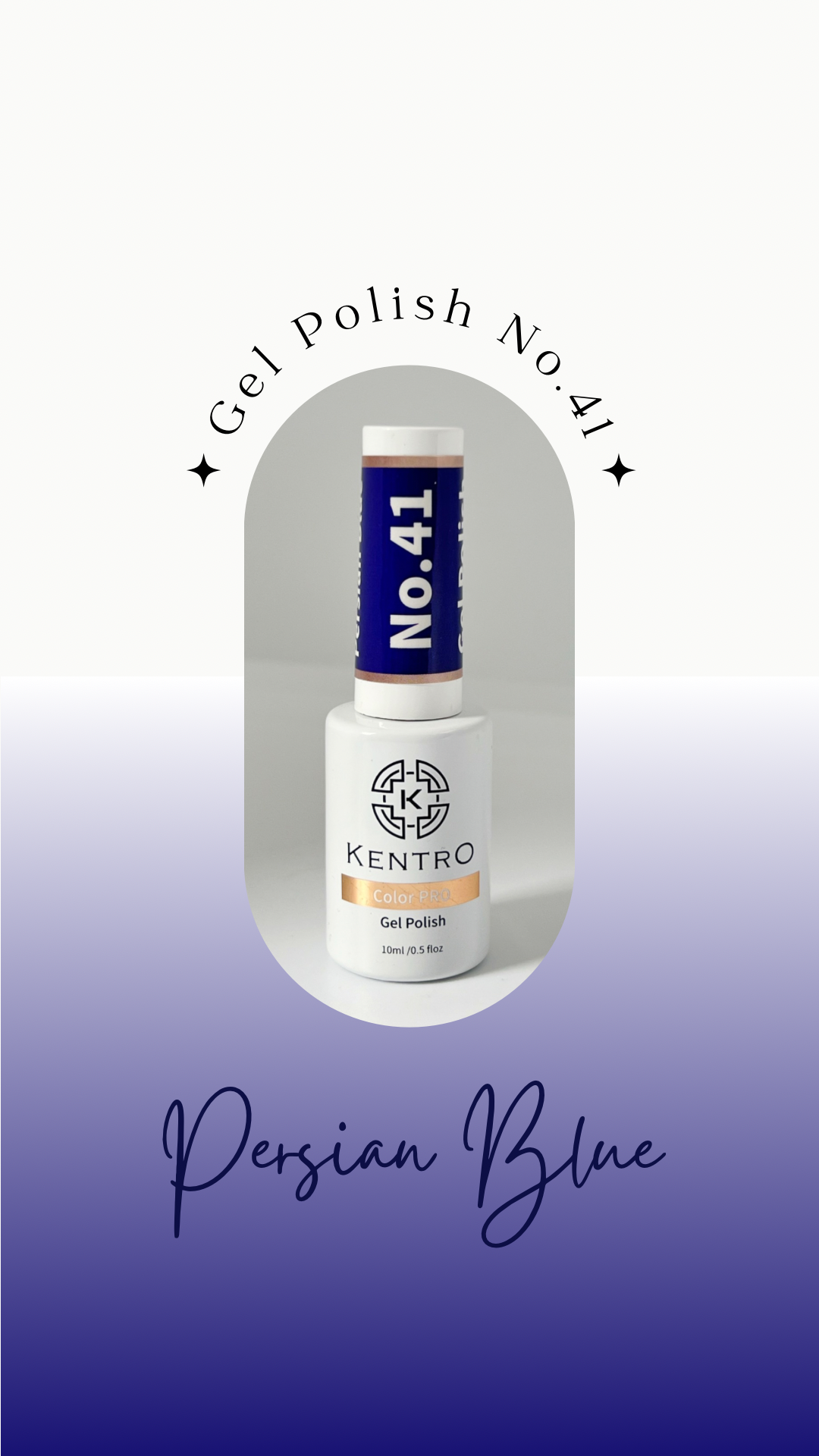 Kentro Color PRO Gel Polish 10ml - Persian Blue No.41 - Kentro Beauty Supplies Ireland