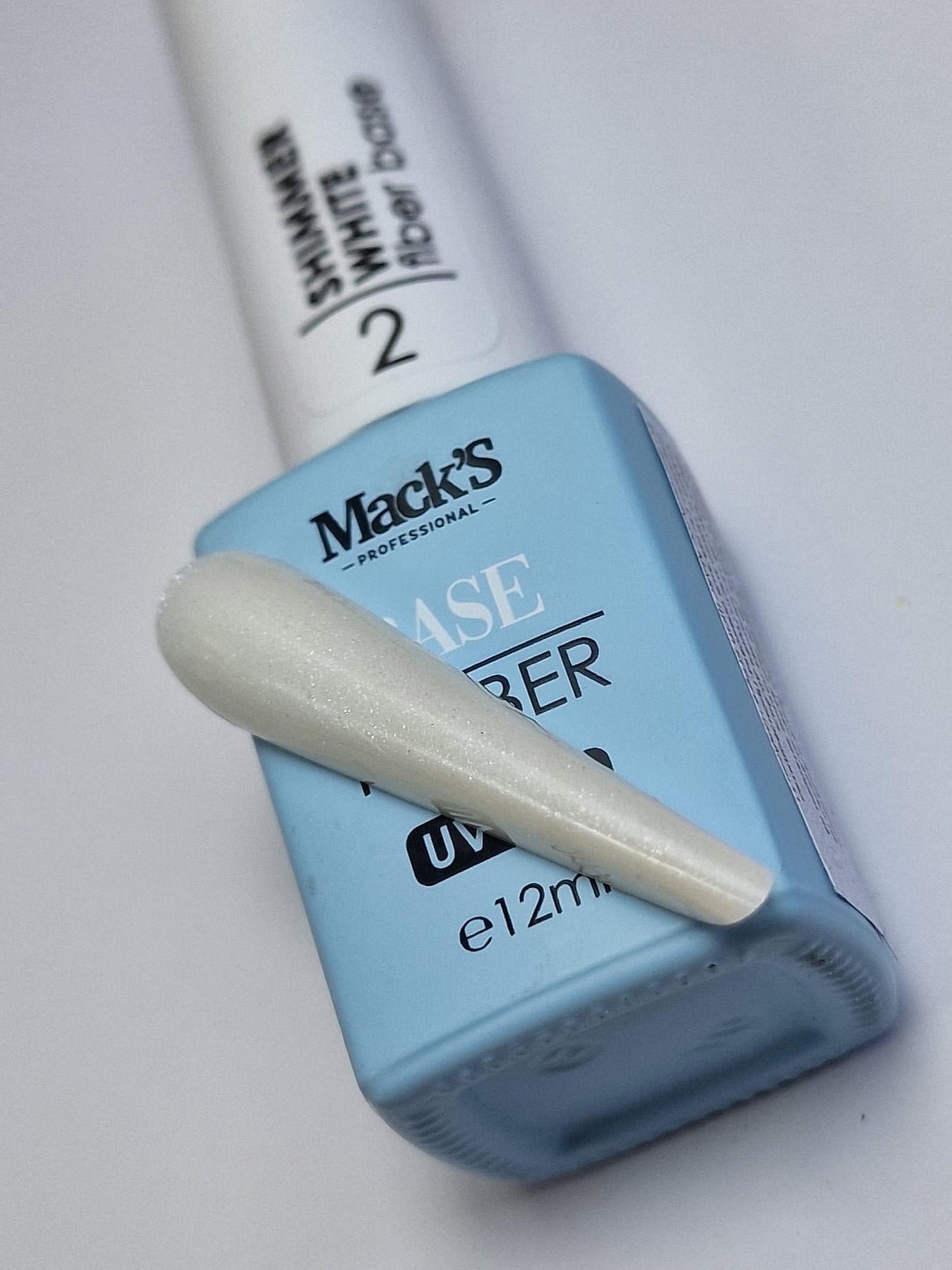 Mack’s Fiber Cover Base - Shimmer White 2 - Kentro Beauty Supplies Ireland